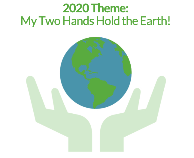 My two hands hold the earth